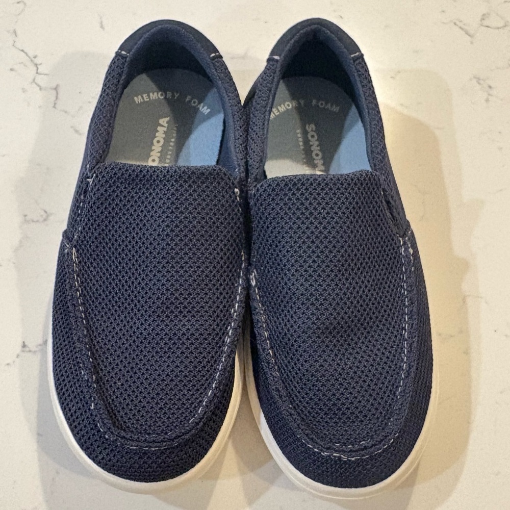 Sonoma Boys Navy Blue Mesh Slip-On Loafers Size 13
